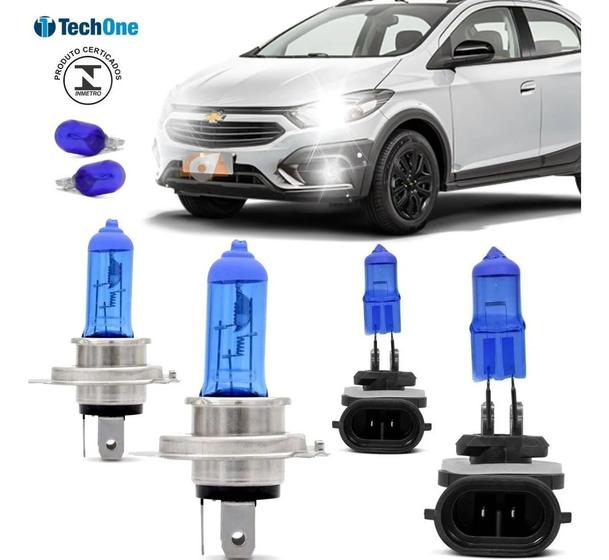 Kit Lampadas Onix Prisma Ltz Lt Joy 2017 2018 2019 Super Brancas Farol ...