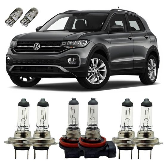 Imagem de Kit Lâmpadas Originais T-Cross Alto Baixo Milha 3200K T10