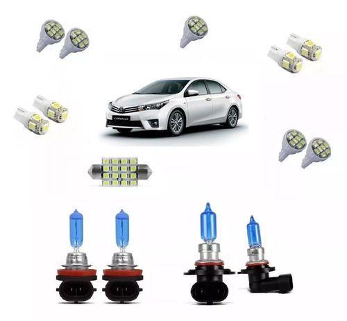 Imagem de Kit Lampadas Super Branca Farol + Led Corolla 2015 2016