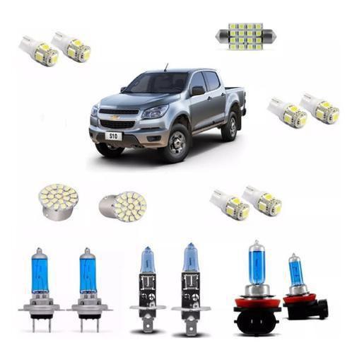 Kit Lâmpadas Super Branca + Led Farol S10 2012 2013 2014 Menor preço em Kit Lâmpadas Super Branca + Led Farol S10 2012 2013 2014