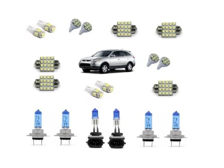 Imagem de Kit Lâmpadas Super Branca + Led Hyundai Vera Cruz