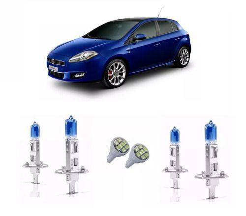 Kit Lâmpadas Super Brancas Fiat Bravo H1 + H1 + Led Menor preço em Kit Lâmpadas Super Brancas Fiat Bravo H1 + H1 + Led