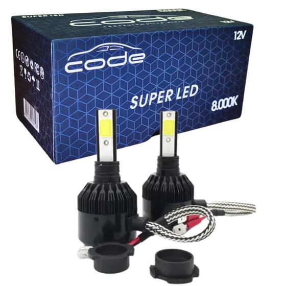 Imagem de Kit lampadas super led h3 code 8000k