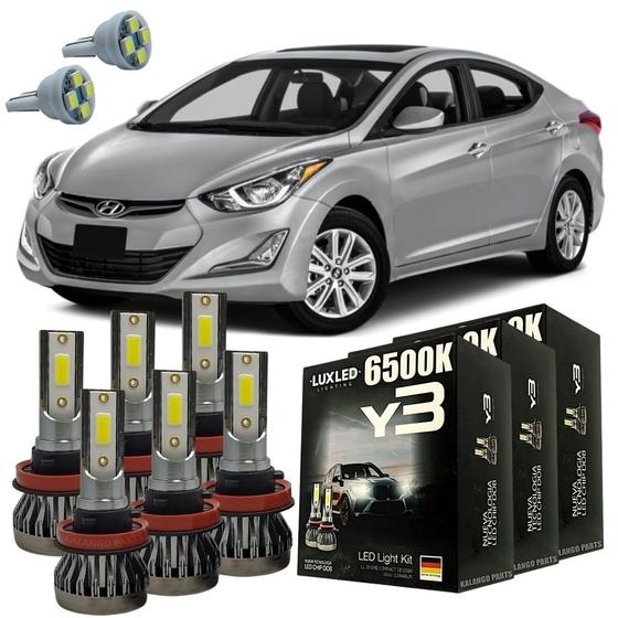 Imagem de Kit Lâmpadas Super Led Y3 Hyundai Elantra 2011 A 2016 + T10