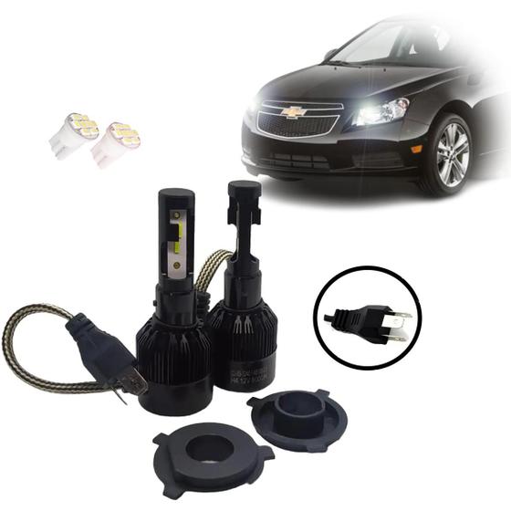 Imagem de Kit Lâmpadas Tech One 8000k Farol Alto e Baixo Cruze 2011 2012 2013 2014 2015 2016