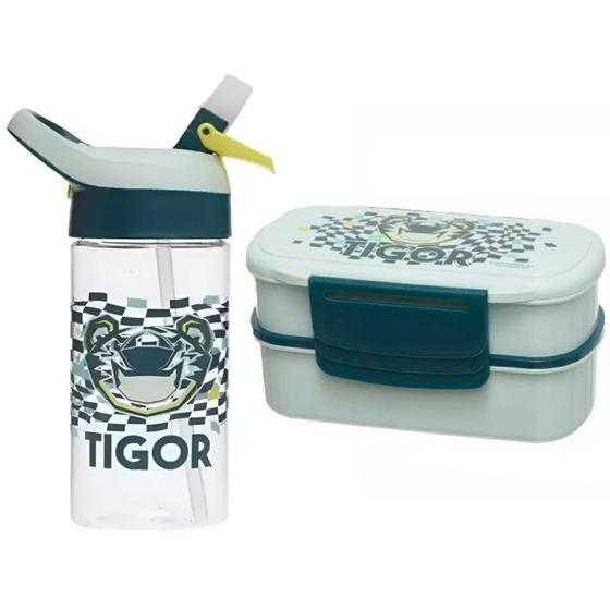 Imagem de Kit Lanche Infantil Tigor T Tigre Radical Marmita+Garrafinha