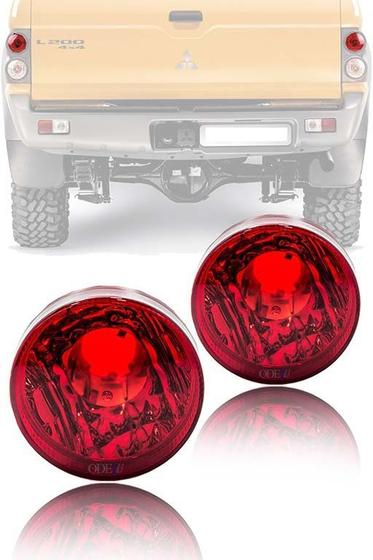 Imagem de Kit lanterna traseira l200/ hpe/ pajero sport 04/11 savana vermelha 90mm (original) 2 peças 