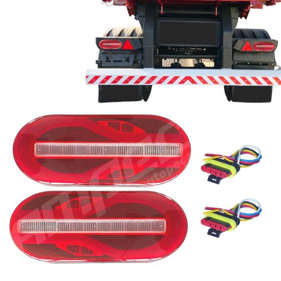 Imagem de Kit Lanterna Traseira Led 24V Carreta Randon Módulo R Red