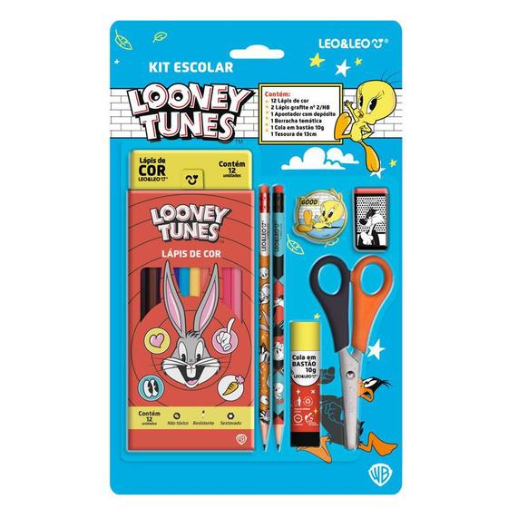 Imagem de Kit Lapis de Cor 12 Cores Looney Tunes - Leo&Leo