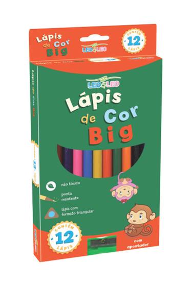 Imagem de Kit Lápis de Cor Leo&Leo 12 Cores Triangular Big 150mm com Apontador Basic
