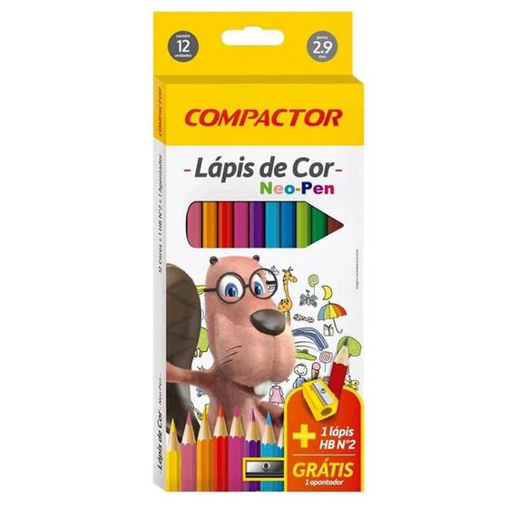 Imagem de Kit lapis de cor neo pen madeira 2,9mm c/12 002060000