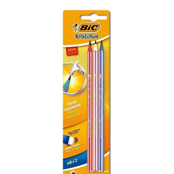Imagem de Kit Lápis Preto HB N2 C/ 3 Ponta Resistente 002 - Bic