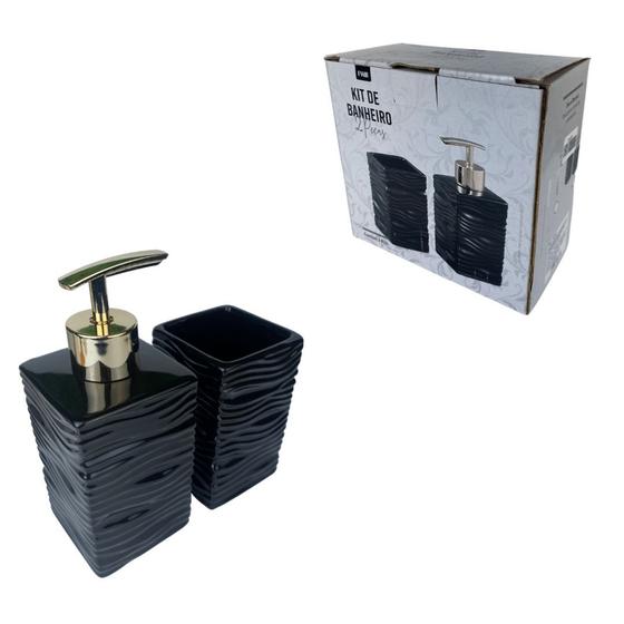 Kit Lavabo Banheiro Cerâmica Saboneteira Porta Escova Luxo Menor preço em Kit Lavabo Banheiro Cerâmica Saboneteira Porta Escova Luxo