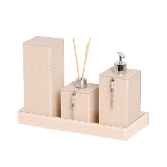Kit lavabo banheiro luxo vidro 4 peças é boa?