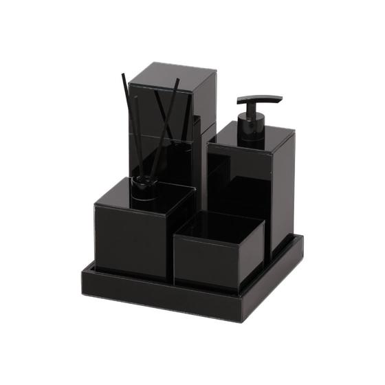 Kit lavabo banheiro luxo vidro 5 peças é boa?
