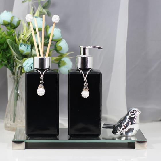 Imagem de Kit Lavabo Luxo Difusor de Aromas Sabonete Liquido Decoração