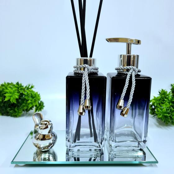 Imagem de Kit Lavabo, Saboneteira, Difusor E Acessórios ( Square)