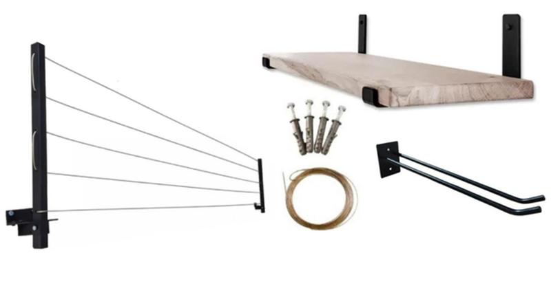 Imagem de "Kit Lavanderia Compacto: Prateleira 50x20 - Organização"