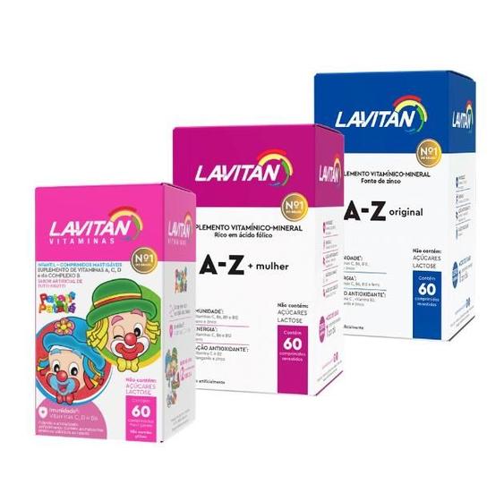 Imagem de Kit Lavitan Familia 3 Uni 60 Cp Cada