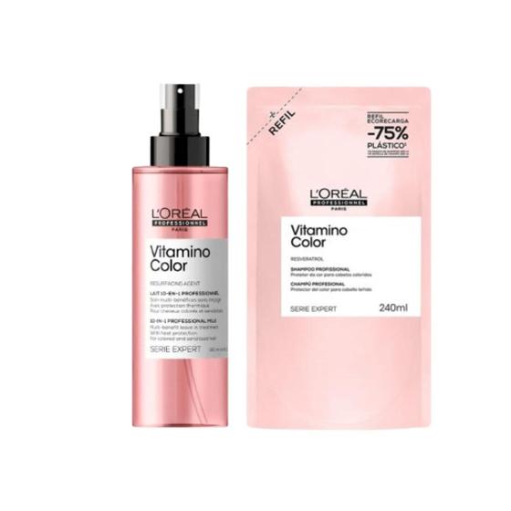 Imagem de Kit Leave-In 10 em 1 Expert Repair Vitamino Color 190ml + Refil Shampoo Vitamino Color 240ml