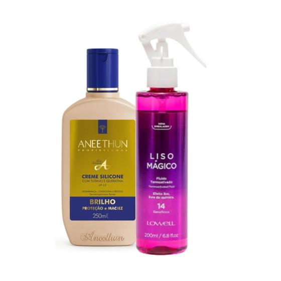 Imagem de Kit Leave-in Capilar Liso Mágico + Creme de silicone