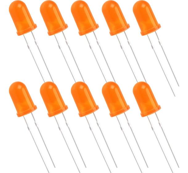 Imagem de Kit Led 5mm Difuso - 10 Peças Laranja