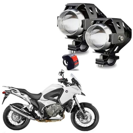 Imagem de Kit Led Farol Milha Moto Honda VFR 1200X 2012 2013  U5