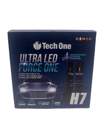 Imagem de Kit led farol ultra force one 6000k h7 12v