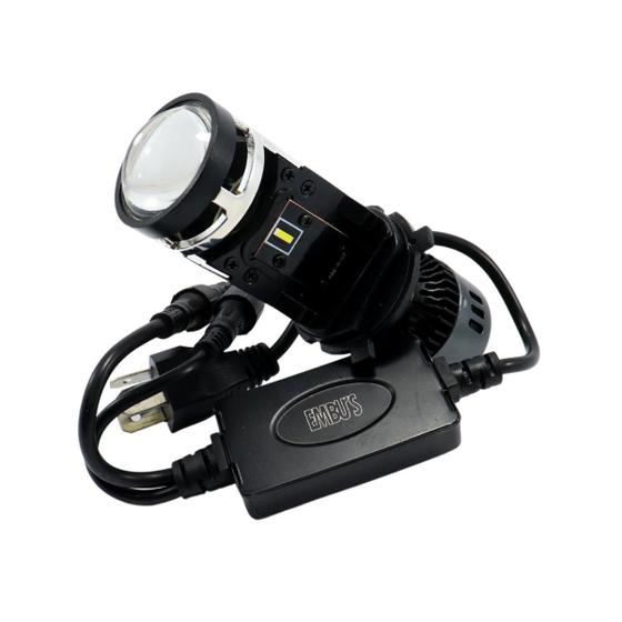 Kit Led H4 Mini Projetor Canhão Eliptico Shocklight Moto Menor preço em Kit Led H4 Mini Projetor Canhão Eliptico Shocklight Moto