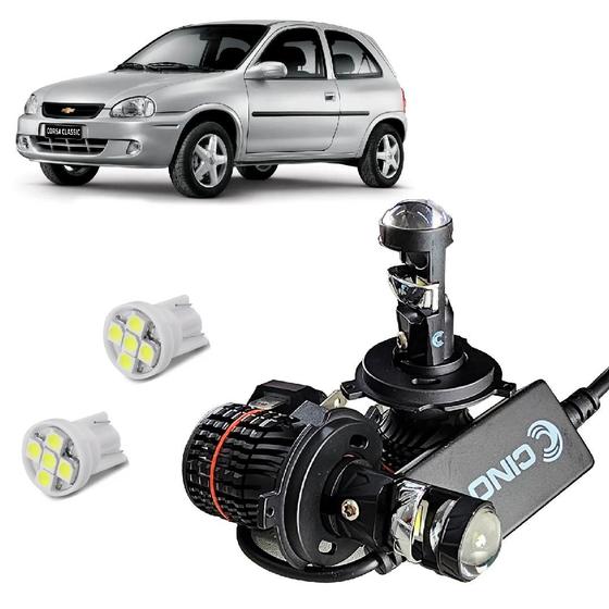 Imagem de Kit Led H4 Projetor Farol Corsa 1994 1995 96 97 1998 1999
