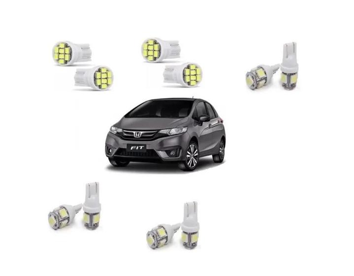 Imagem de Kit Led Honda New Fit 2015 E 2016 Pingo Teto Placa Ré Top