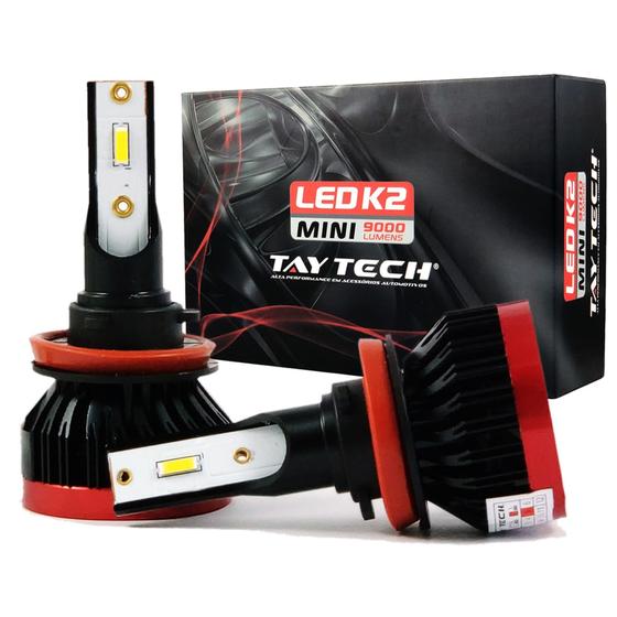 Imagem de Kit Led K2 Mini Taytech H11 6000k 9000 Lumens