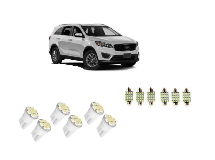 Imagem de Kit Led Pingo Kia Sorento Farolete Placa Teto Ré