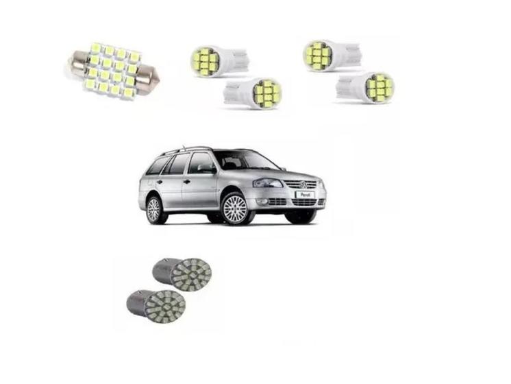 Imagem de Kit Led Pingo Torpedo Gol Parati Vw Farolete Placa Teto Ré