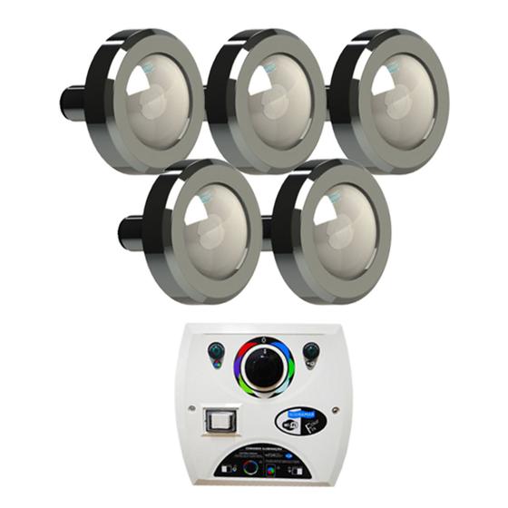 Imagem de Kit Led Piscina 125m² 5 Leds 10w, 1 Módulo Four Fix Sodramar