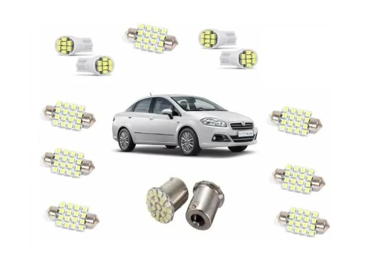 Imagem de Kit Led'S Fiat Linea 2008 Á 2016 Re Placa Teto Luvas Malas