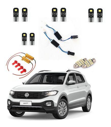 Imagem de Kit Led T-cross Internos +placa +canceller Farol Neblina