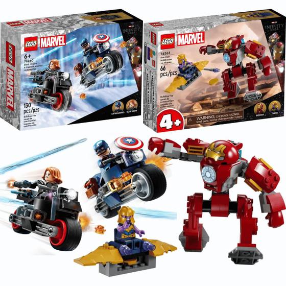 Imagem de Kit Lego Set Super Heroes Vingadores VS Thanos 196 peças