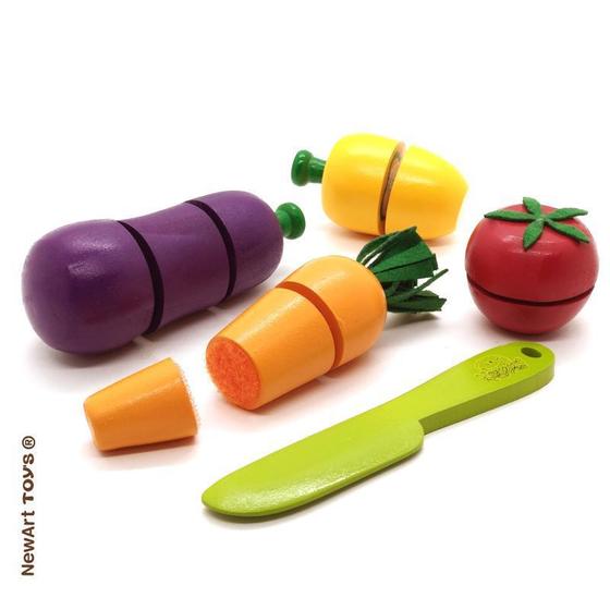 Imagem de Kit Legumes Comidinha de Madeira Brinquedo Educativo - Newart Toys