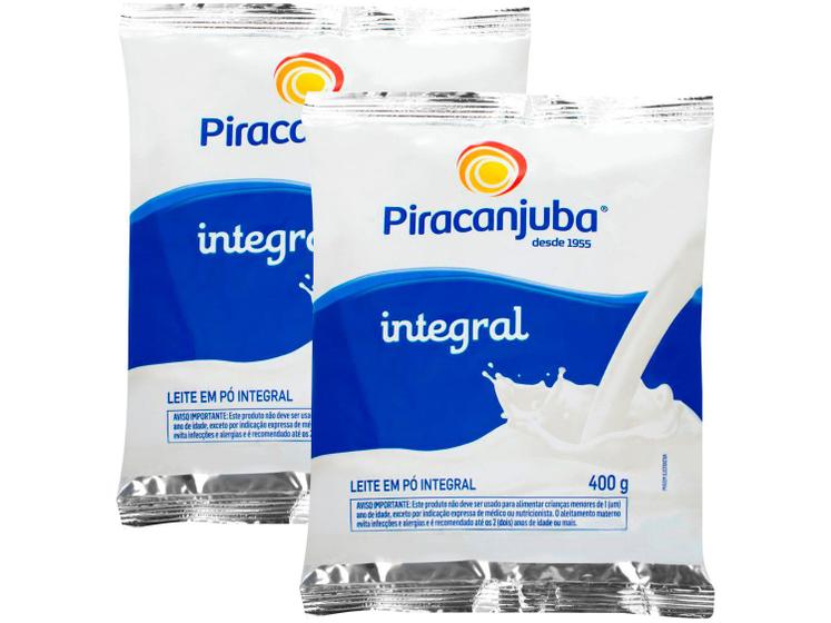 Kit Leite em Pó de Vaca Integral Piracanjuba 400g Menor preço em Kit Leite em Pó de Vaca Integral Piracanjuba 400g