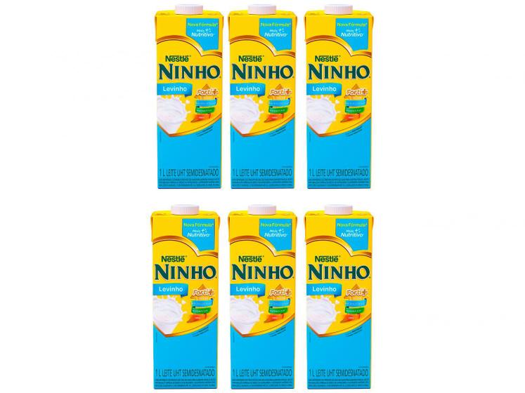 Kit Leite Semidesnatado UHT Ninho Levinho 1L Menor preço em Kit Leite Semidesnatado UHT Ninho Levinho 1L