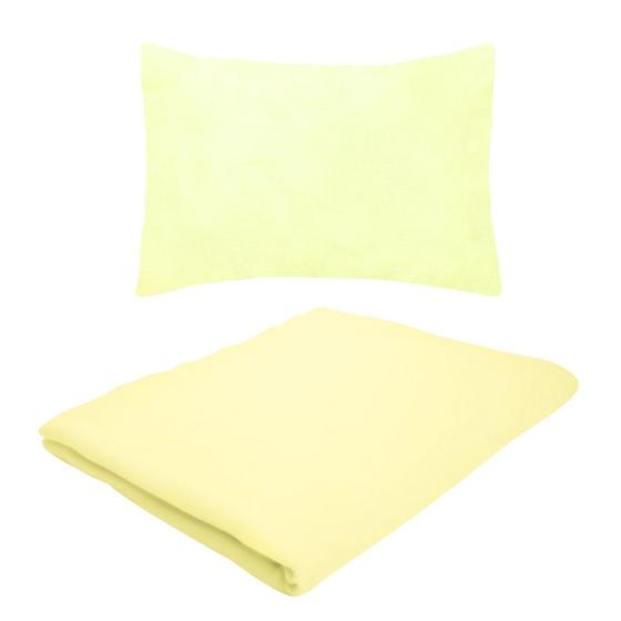 Imagem de Kit Lençol elástico Americano c/ Fronha Avulsa Amarelo Papi
