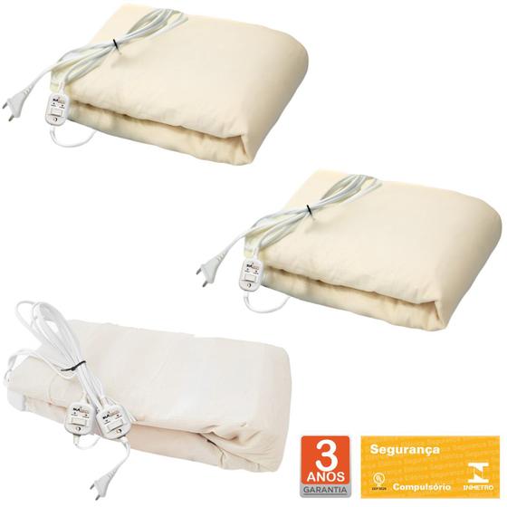 Imagem de Kit Lençol Térmico Cama 1 Casal 138x188cm E 2 Solteiro 88x188cm Tradicional 2 Temp - Sulterm