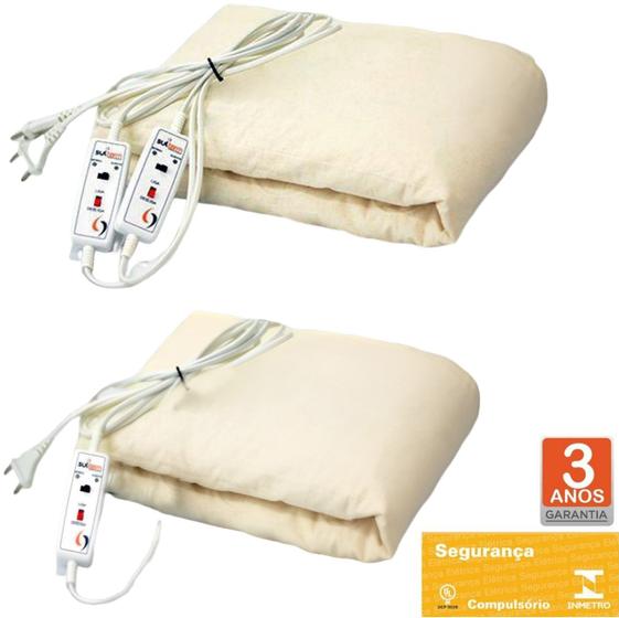 Imagem de Kit Lençol Térmico Casal 138x188cm E Solteiro 88x188cm 2 Temperaturas - Sulterm