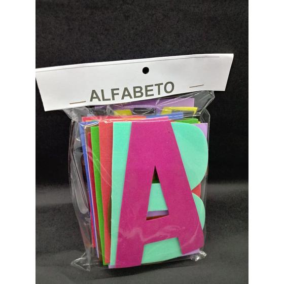 Imagem de Kit LETRAS em EVA LISO Alfabeto Completo (Tamanho Grande com as Letras de 13 cm de Altura)