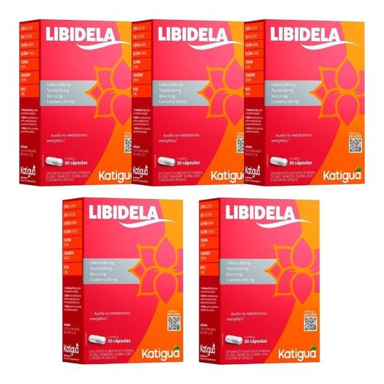 Imagem de Kit Libidela Com 5 Caixas De 30 Cápsulas Cada