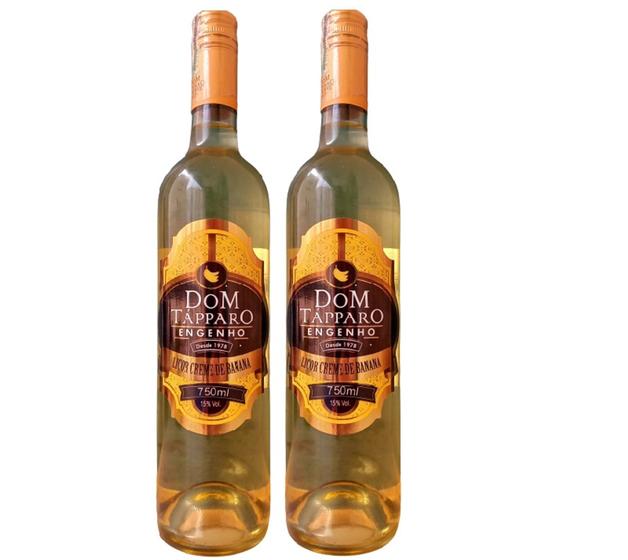 Imagem de Kit Licor Creme De Banana Dom Tápparo 750ml 2 unidades