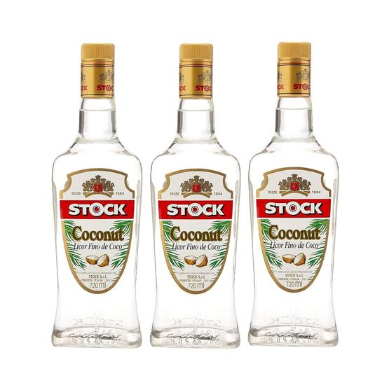 Imagem de Kit Licor Stock Coconut 720ml - Sabor Coco 3 unidades