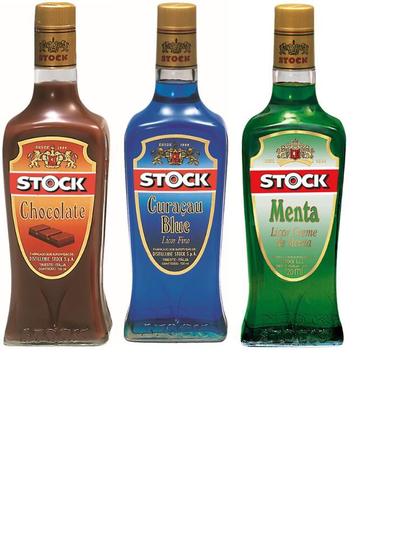 Imagem de Kit Licores Stock - Curaçau Blue, Menta e Chocolate 720ml Cd