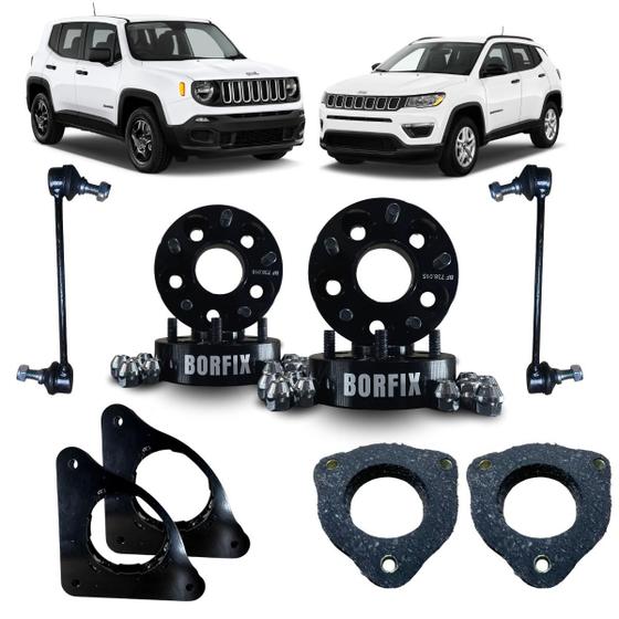 Kit Lift Espaçador Compass Renegade alarg Roda Elev 2Pol Aço - AVM Imagem de Kit Lift Espaçador Compass Renegade alarg Roda Elev 2Pol Aço